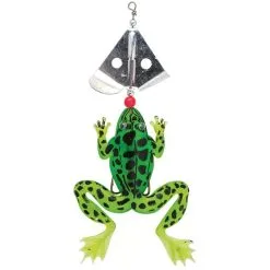 Flats FLADEN Frog With Spinner Leaf 18cm 25g Green / Black